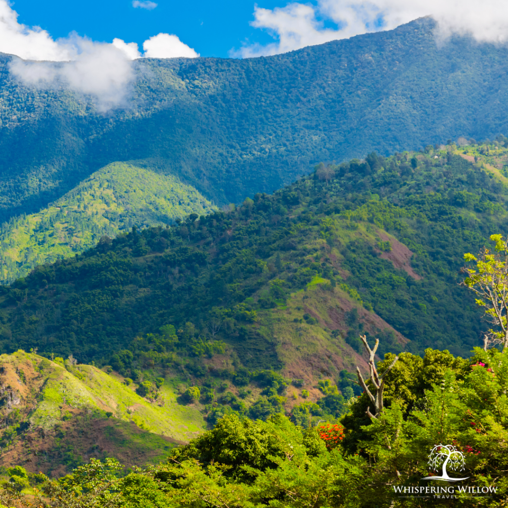 The Blue Mountains in Jamaica.