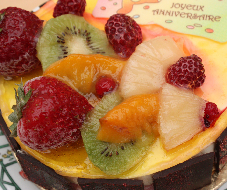 Tarte Aux Fruits - a must-try pastry with fruit on top of it.