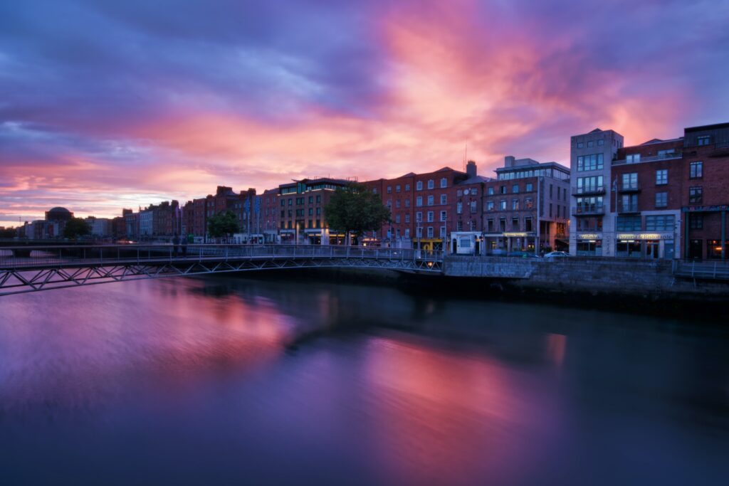 Dublin evening sky