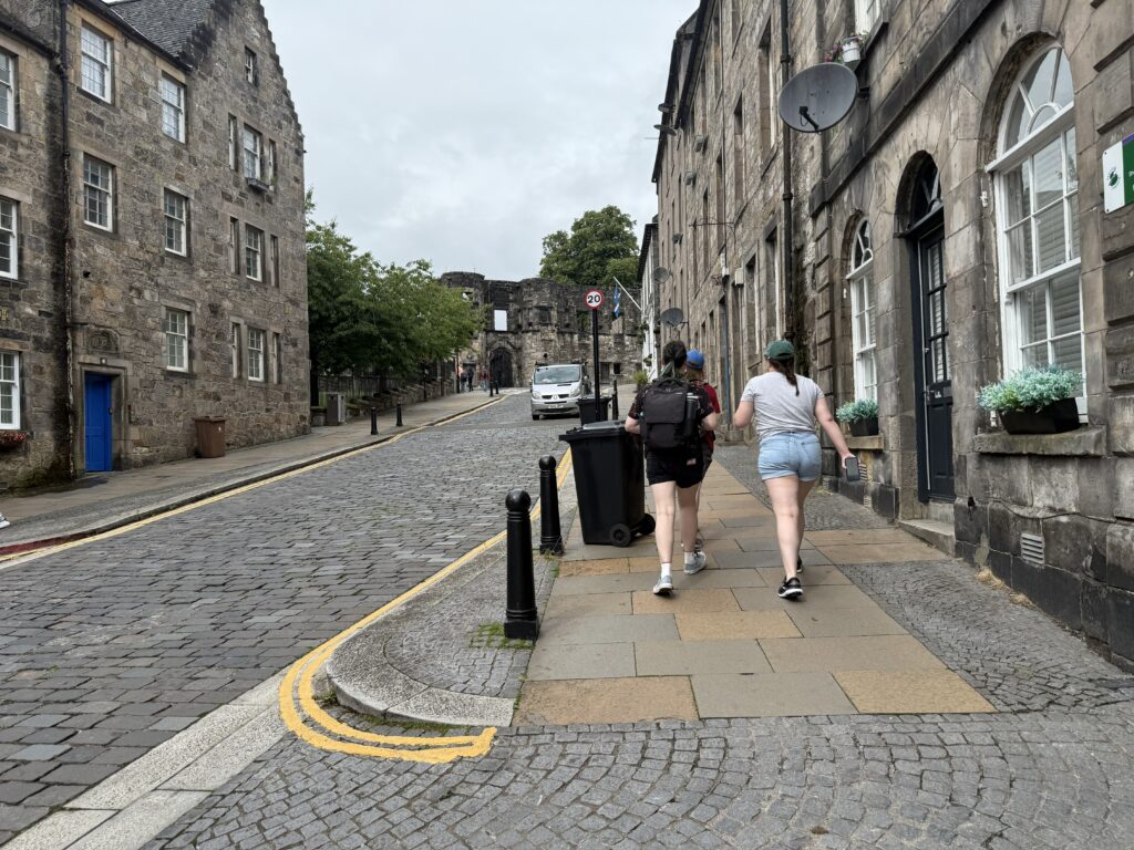 Walking in Stirling.