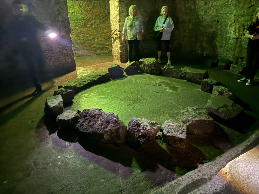 Our ghost tour in the underground tunnels in Edinburgh.