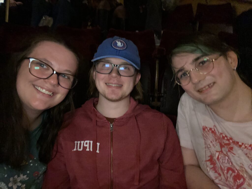 Monica, Noah & Violet at the Hadestown show.