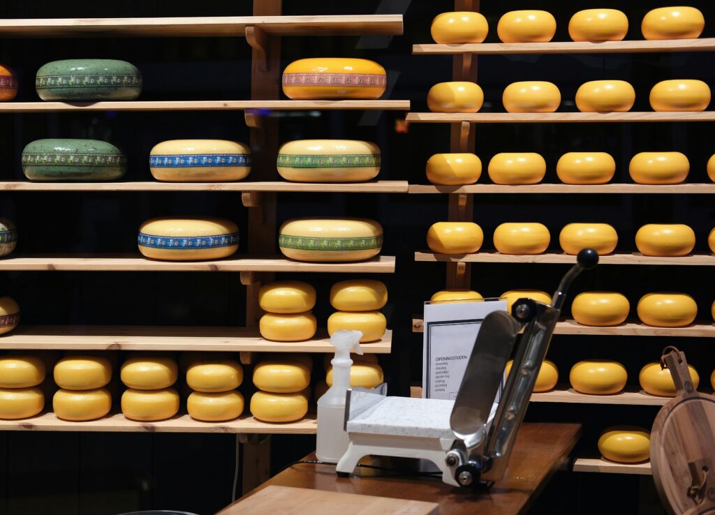 Dutch cheese store, Amsterdam, Photo by Dmitrii E. on Unsplash.