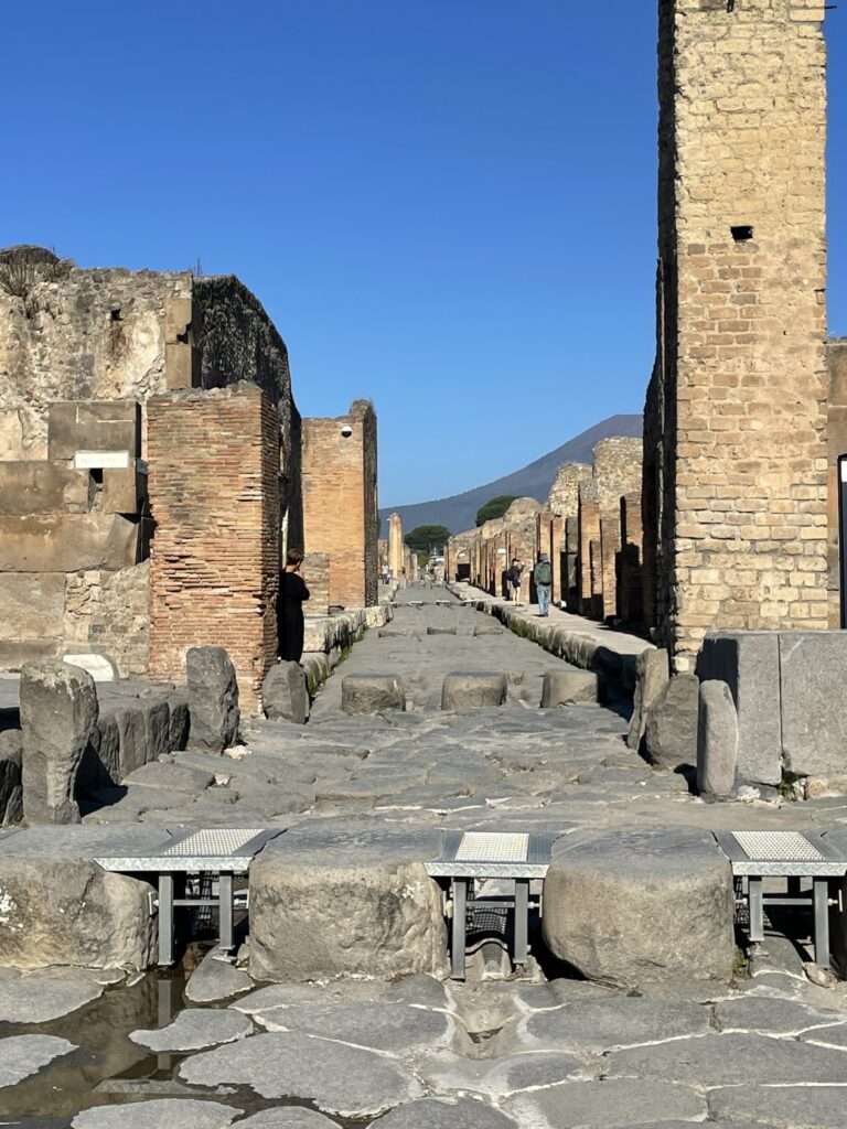 The streets of Pompeii in Italy