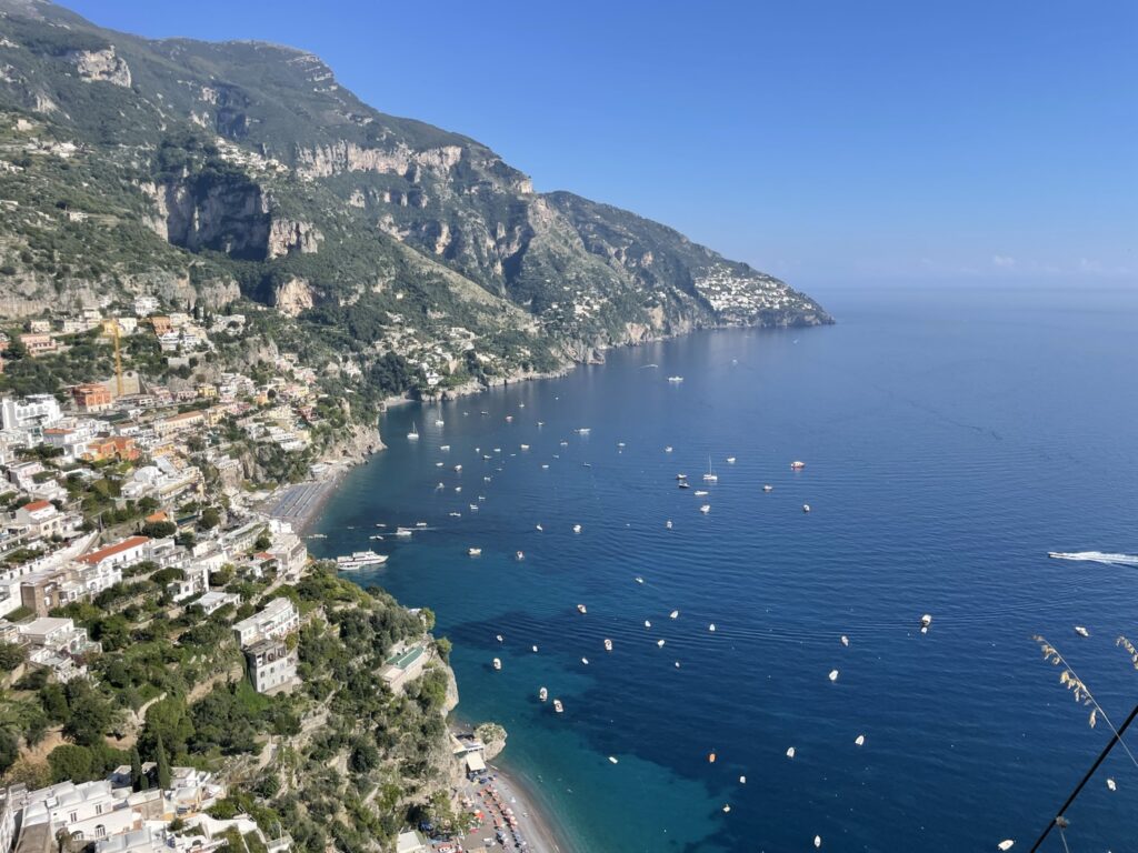 Amalfi Coast view on our Italy and Paris Anniversary trip