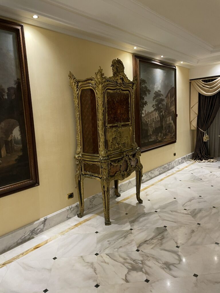 "Rome and Florence itinerary Waldorf Astoria Rome antique hallway"

