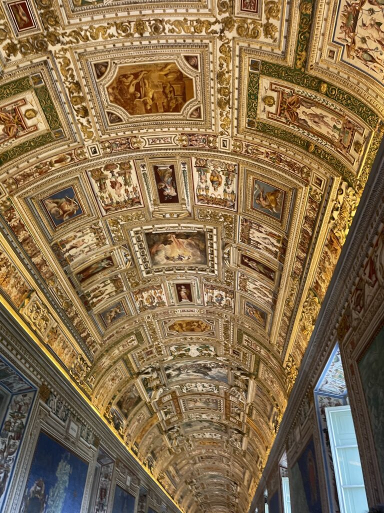 Gorgeous ceiling in the Vatican. 