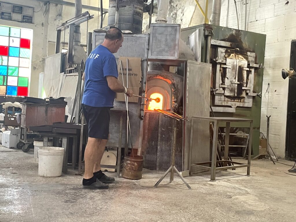Murano Venice glassblowing demonstration Italy anniversary trip