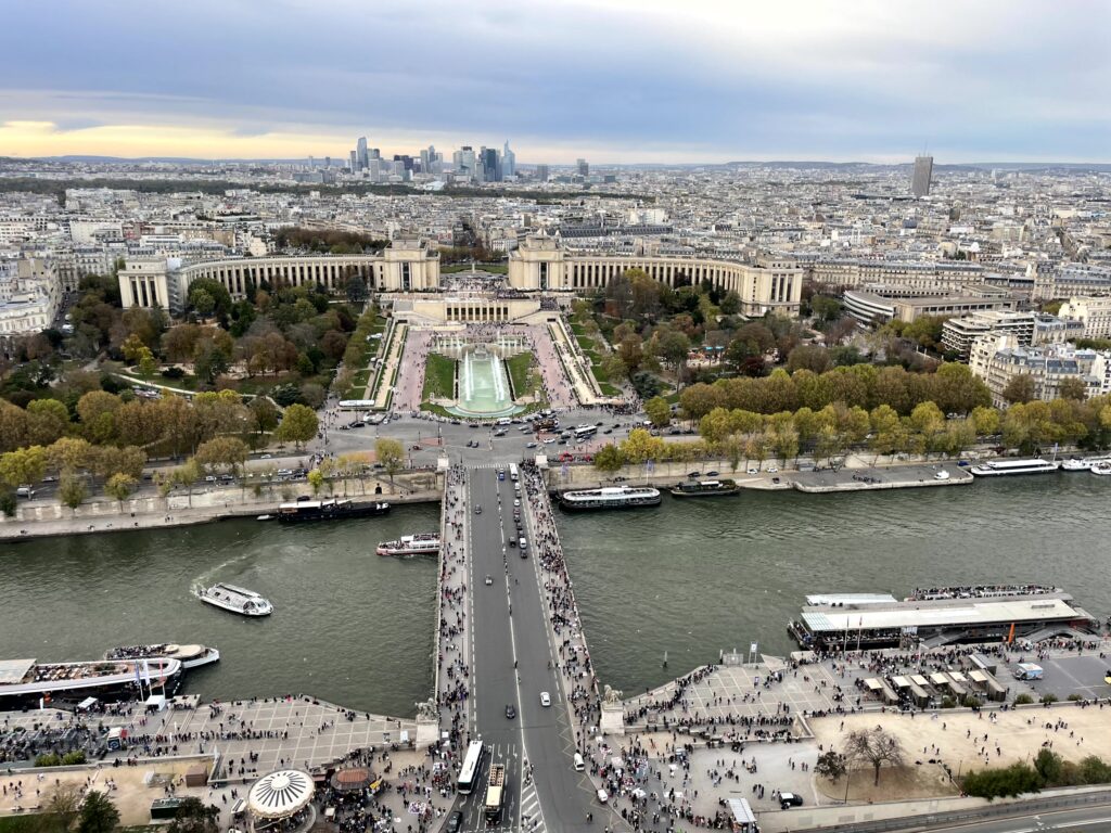 Eiffel Tower Paris anniversary trip second level view
