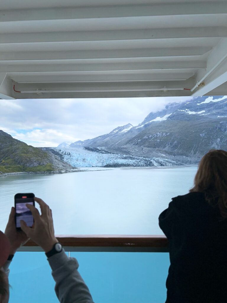 Alaska shore excursions Glacier Bay: Margerie Glacier viewed from a cruise ship deck