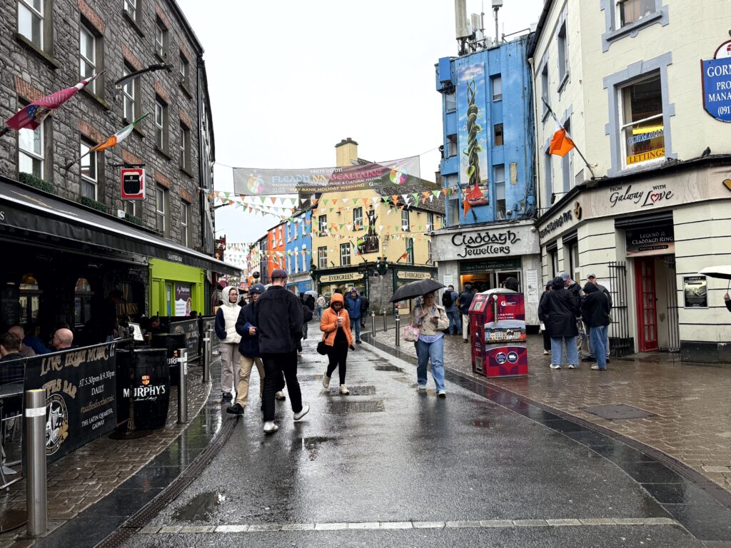 Quay Street in Galway, a free afternoon on the Ireland group trip