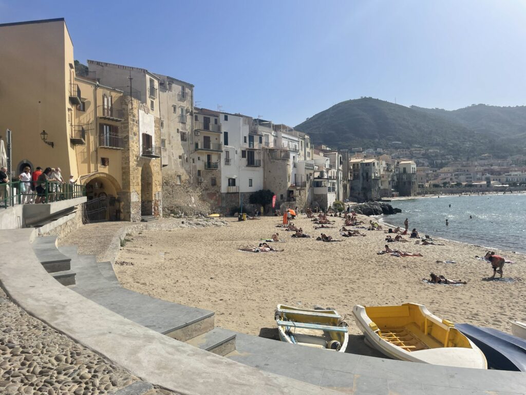 Cefalù beach town on the north coast of Sicily, a slow travel in Italy day trip from Palermo